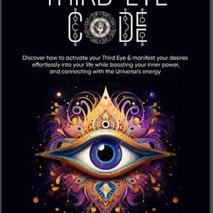 Op de afbeelding: Boekomslag met een kleurrijke illustratie van een oog met een derde oog symbool en de tekst "THIRD EYE CODE" en "Nicole Campbell".