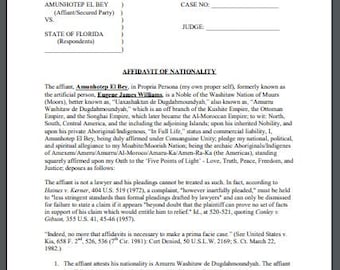 Affidavit Of Nationality Identity Verification Citizenship Status Legal Citizenship Nationality Law  Nationality Proof PDF