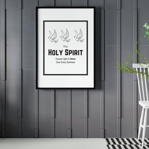 Printable Christian Wall Decor With BOARDER DOWNLOADABLE Holy Spirit ...