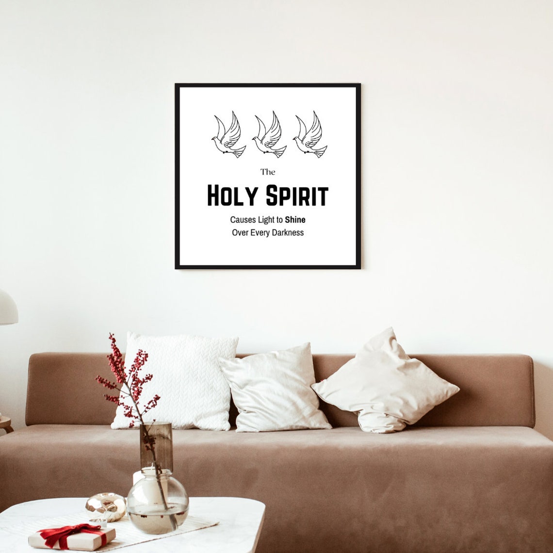 Printable Christian Wall Decor With BOARDER DOWNLOADABLE Holy Spirit ...