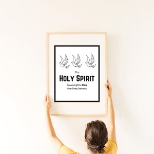 Printable Christian Wall Decor With BOARDER DOWNLOADABLE Holy Spirit ...