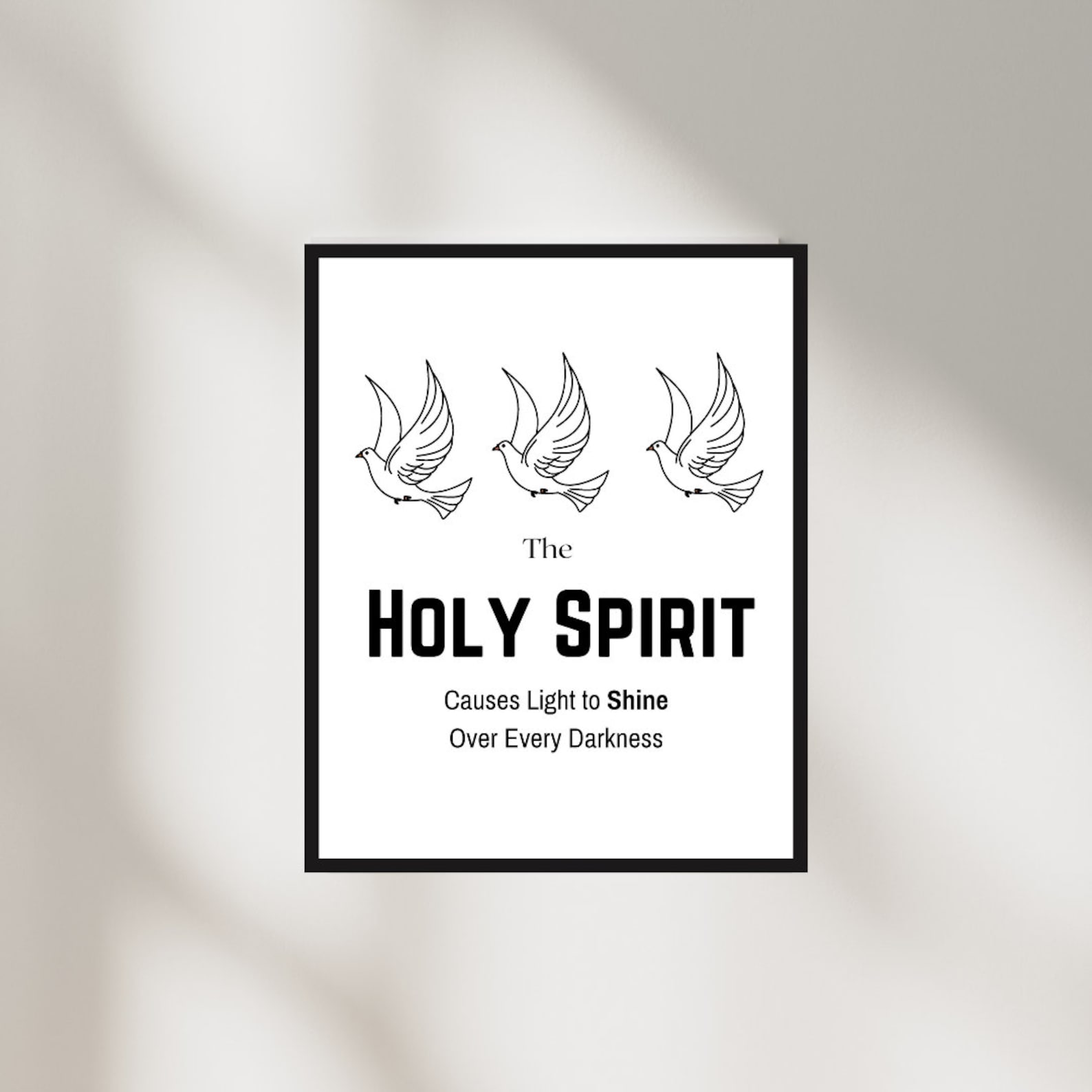 Printable Christian Wall Decor With BOARDER DOWNLOADABLE Holy Spirit ...
