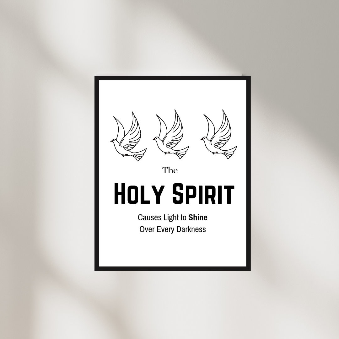Printable Christian Wall Decor With BOARDER DOWNLOADABLE Holy Spirit ...