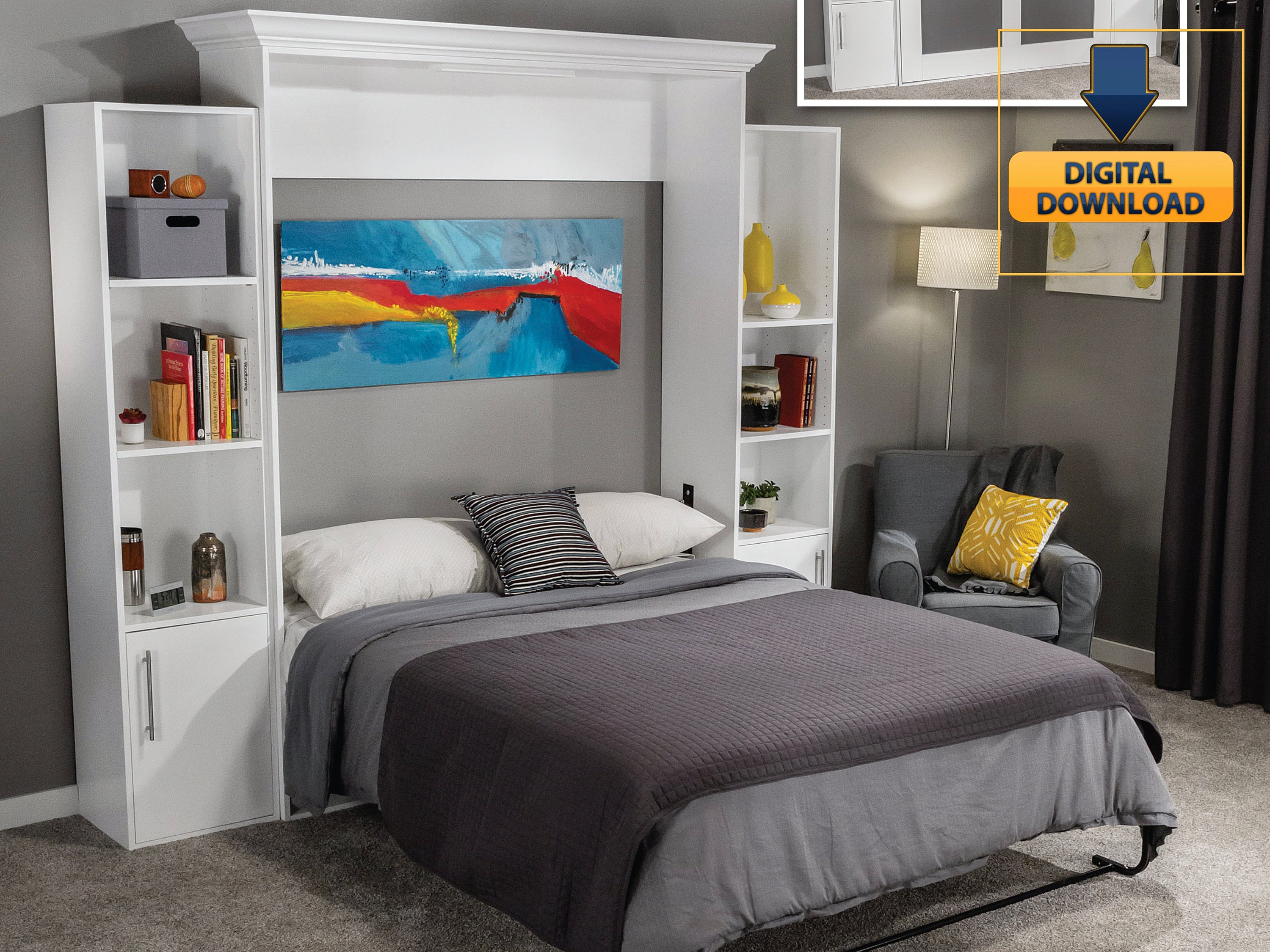 Diy Murphy Bed Plan Foldable Bed PDF Plans Plan to Build a Etsy Ireland