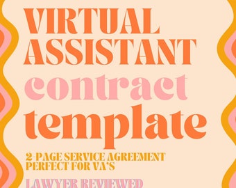 Virtueel assistent-contract voor Social Media Manager Influencer Online