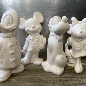 Assorted Cartoon Characters Figures Bisque Ceramic