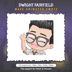 Dwight Dead by Daylight Wave Animated Emotes for Twitch & Discord