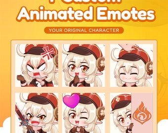 1x Custom Animated Chibi Emotes for Twitch, Kick, Discord