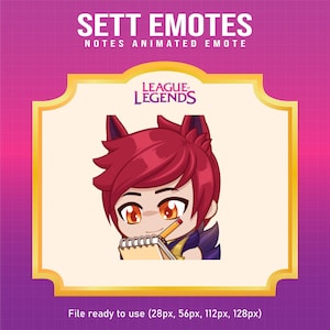 Sett League of Legends Notes emote for Twitch | League of Legends animated emotes