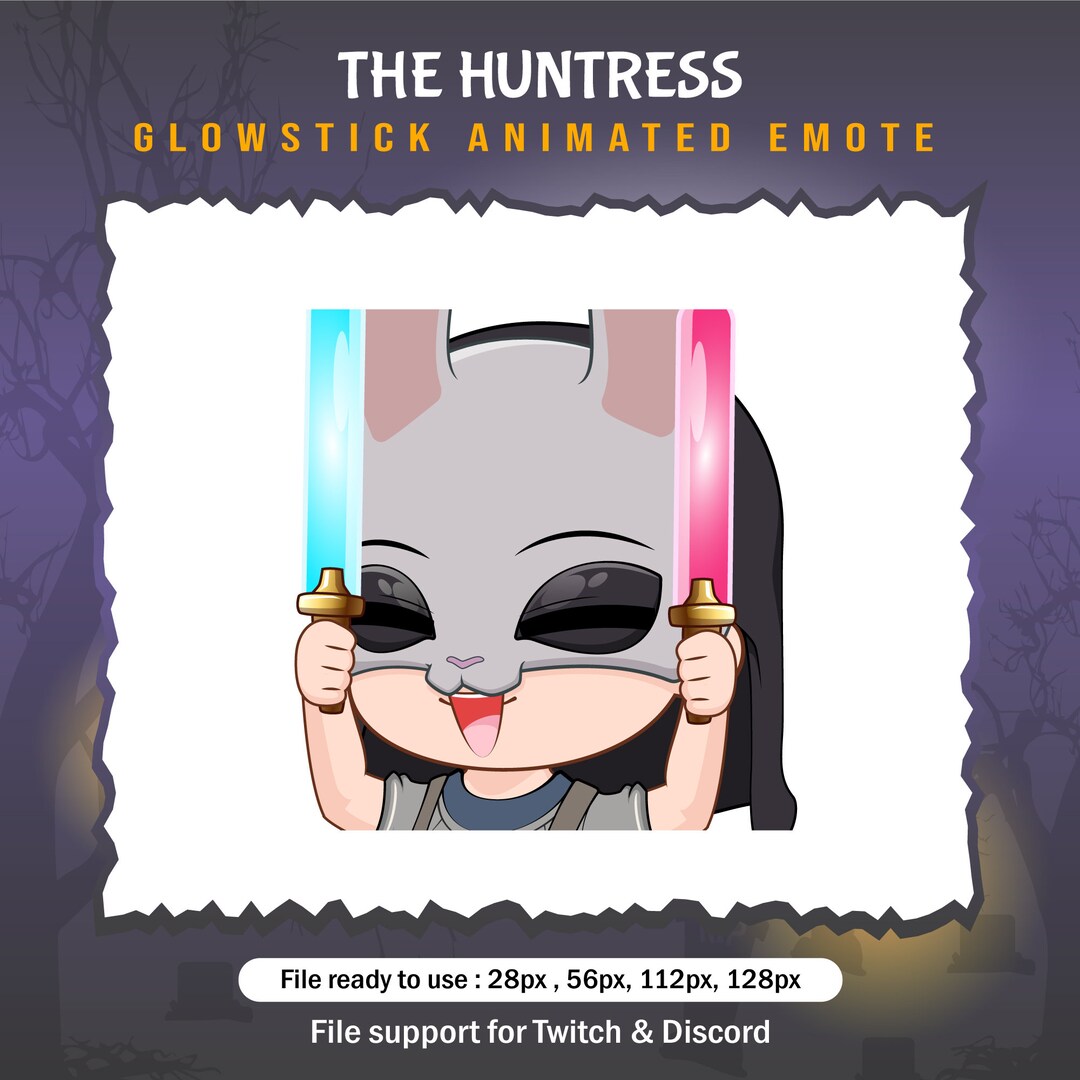 The Huntress Dead by Daylight Glowstick Emotes / DBD Twitch Emote - Etsy
