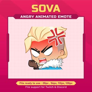 Sova Valorant Bonk animiertes Emote für twitch | zuckende animierte Emotes