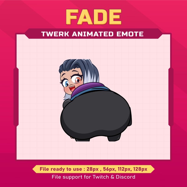 Fade Valorant twerk animated emote for discord / Booty emote / Discord Animated Emotes