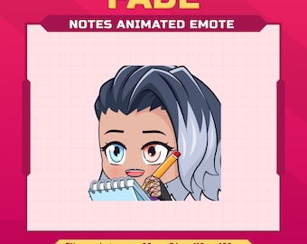 Fade Valorant Notes Animated Emote for Twitch (Digital Files)
