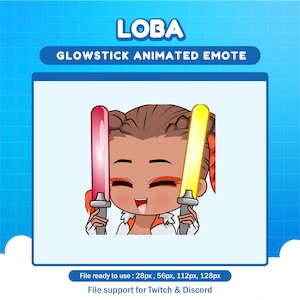 Loba Apex Legends glow stick emote for twitch | Apex animated emotes