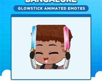 Emotka Bangalore Apex Legends ze świecącym patyczkiem do Twitcha | Animowane emotikony Apex