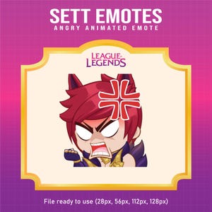 Sett League of Legends Angry emote for Twitch | League of Legends animated emote
