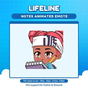 Lifeline Apex Legends notes emote for twitch | Apex animated emotes