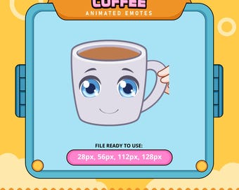 Animated Coffee Emote | Twitch, Discord, Kick (Digital Download)