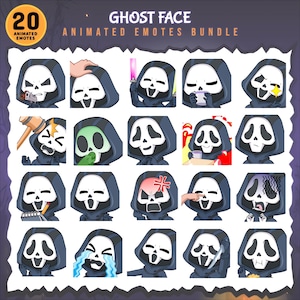 Ghost Face Dead by Daylight Animated emotes bundle / 20 DBD Twitch Emote