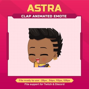 Astra Valorant Clap animated emote for twitch | Valorant twitch emote