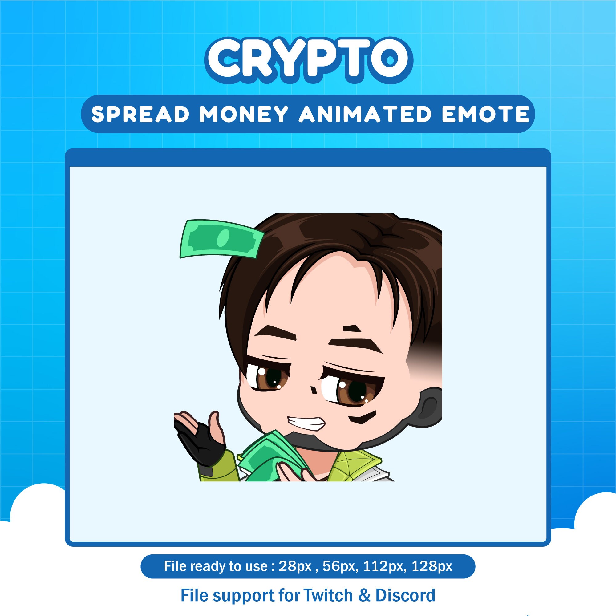 Crypto Apex Legends spread money emote for twitch | Apex animated emotes
