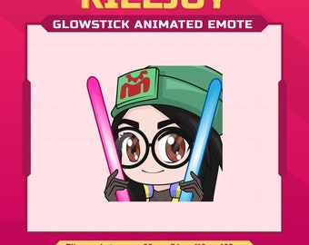 Killjoy Valorant glow stick animated emote for twitch | Killjoy twitch animated emotes