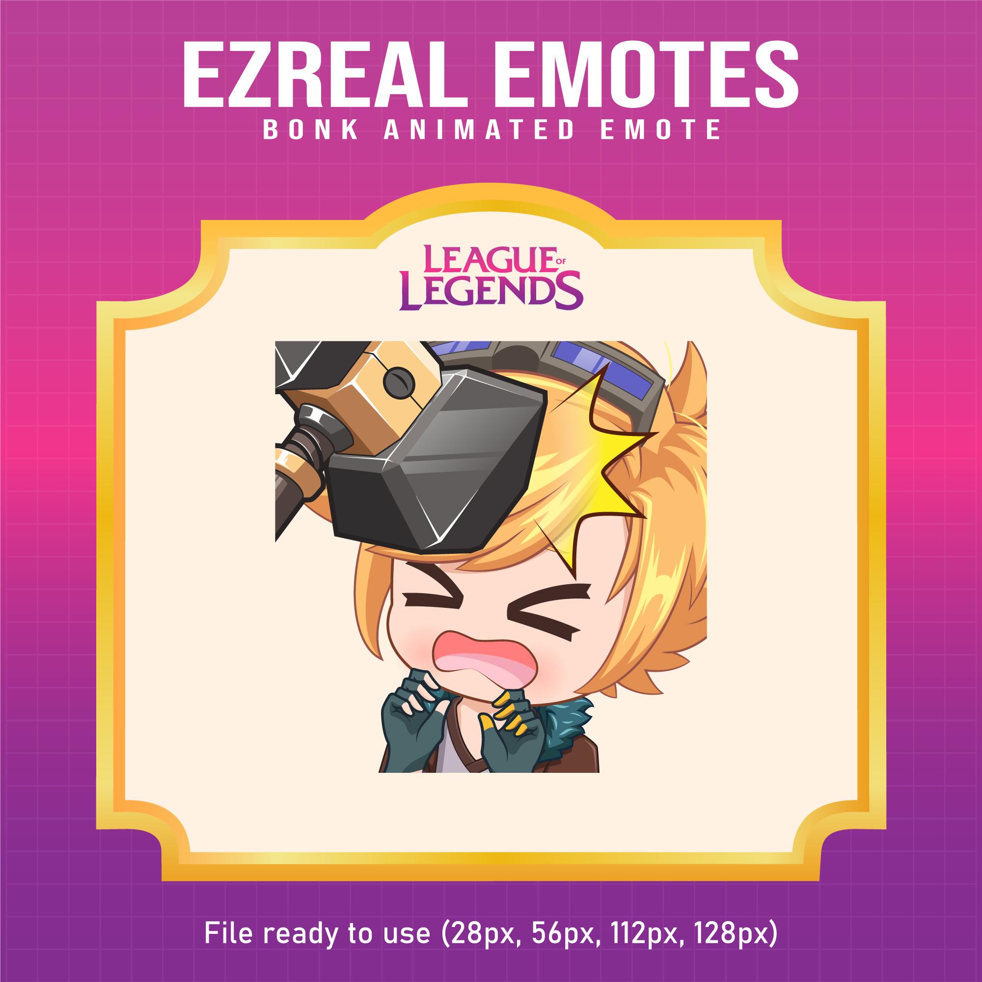 Ezreal Bonk Animated Emote for Twitch | League of Legends (digital