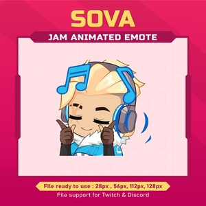 Sova valorant Jam animiertes Emote für twitch | zuckendes animiertes Emote