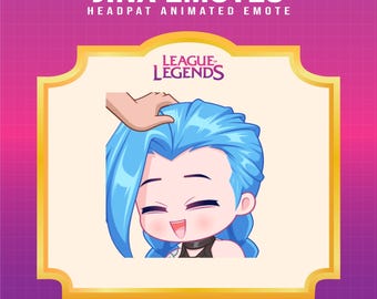 Jinx Headpat Animated Emote | League of Legends Twitch Emotes (Digital Download)