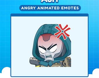 Ash Apex Legends Emote enojado para twitch / Emotes animados de Apex