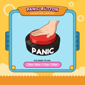 Panic Button animated emotes | twitch emotes | kick emotes | emoji discord