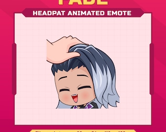 Fade Valorant Headpat Animated Emote for Twitch (Digital File)