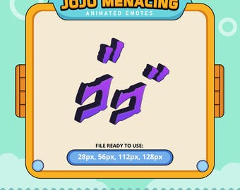 Jojo Menacing animated emotes | twitch emotes | kick emotes | emoji discord