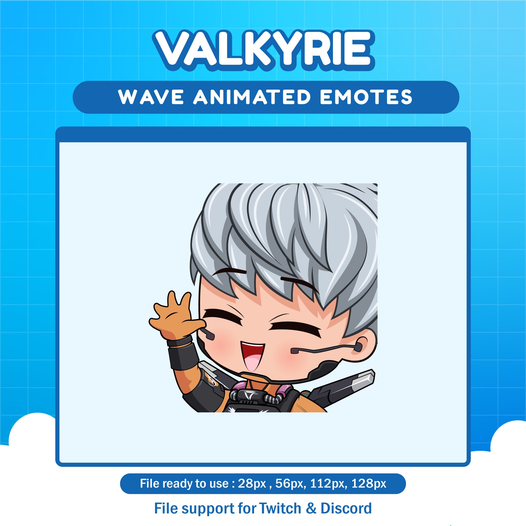 Valkyrie Apex Legends Wave Emote for Twitch | Apex Animated Emotes - Etsy