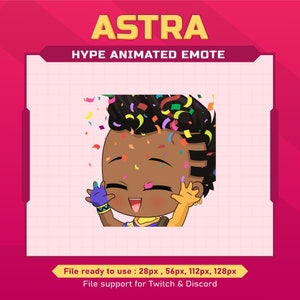 Astra Valorant Hype animated emote for twitch | Valorant twitch emote