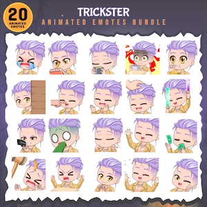 Trickster Dead by Daylight Animated emotes bundle / 20 DBD Twitch Emote