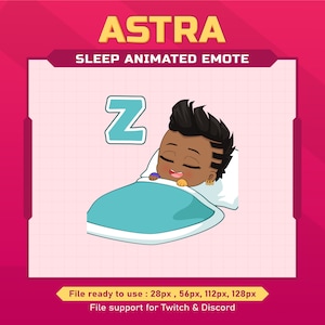 Astra Valorant Sleep animated emote for twitch | twitch animated emotes