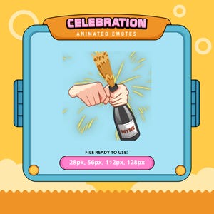 Celebration animated emotes | twitch emotes | kick emotes | emoji discord