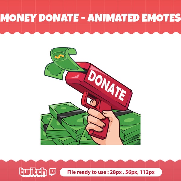 Geld Doneer geanimeerde emotes / Doneer Twitch geanimeerde emotes