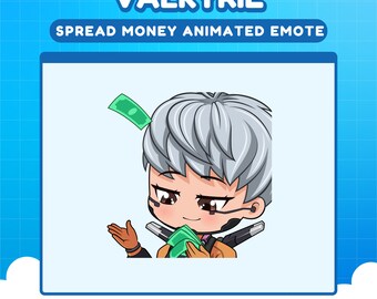 Valkyrie Apex Legends spread money emote for twitch | Apex animated emotes