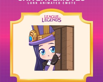 Caitlyn Lurk Animated Emote | League of Legends Twitch, Discord (Digital Files)