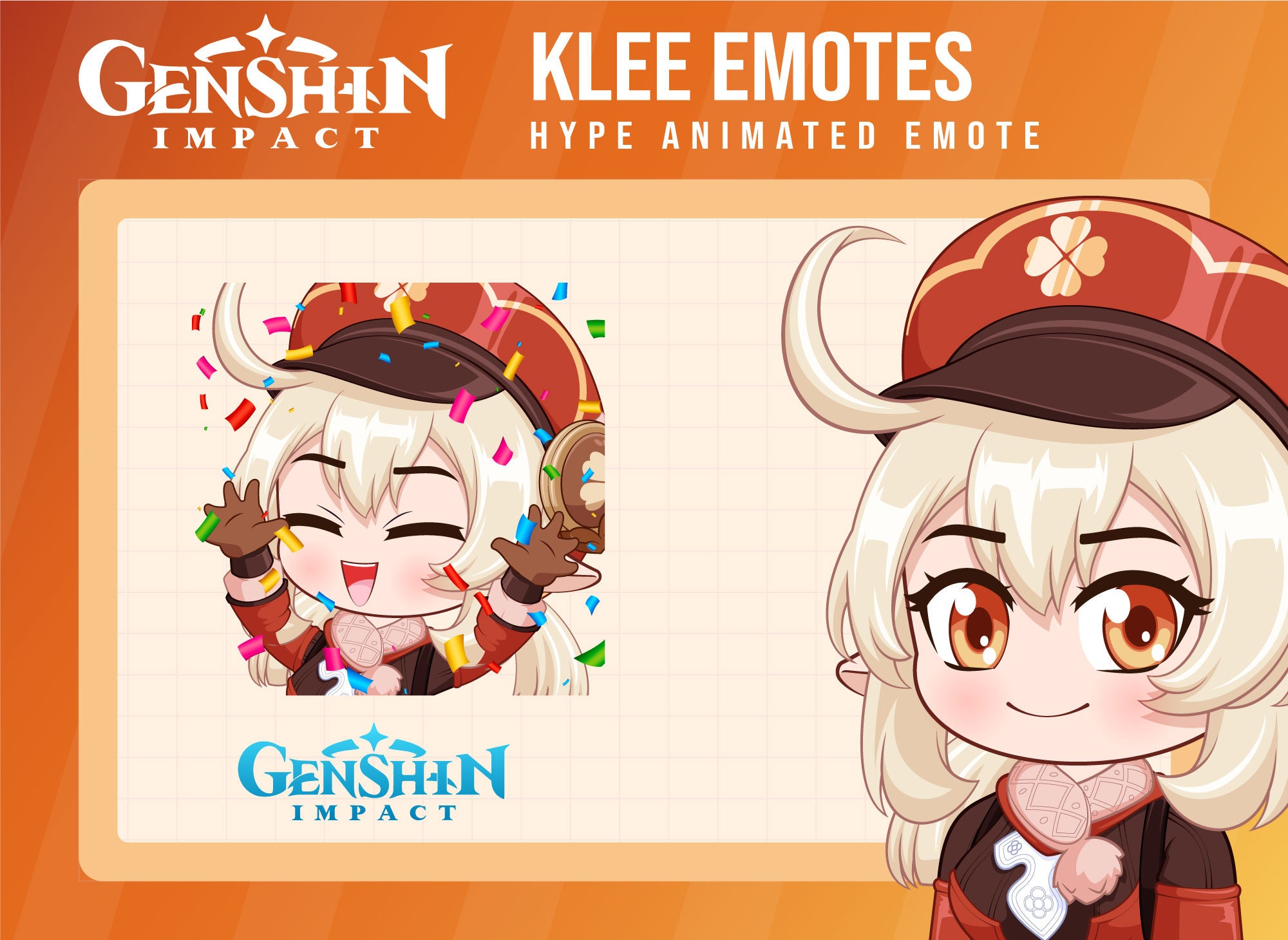 Klee Genshin Impact Hype Emote / Genshin Impact Twitch Etsy Australia