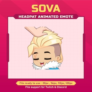 Sova Valorant Kopfpat animiertes Emote für twitch | zuckende animierte Emotes