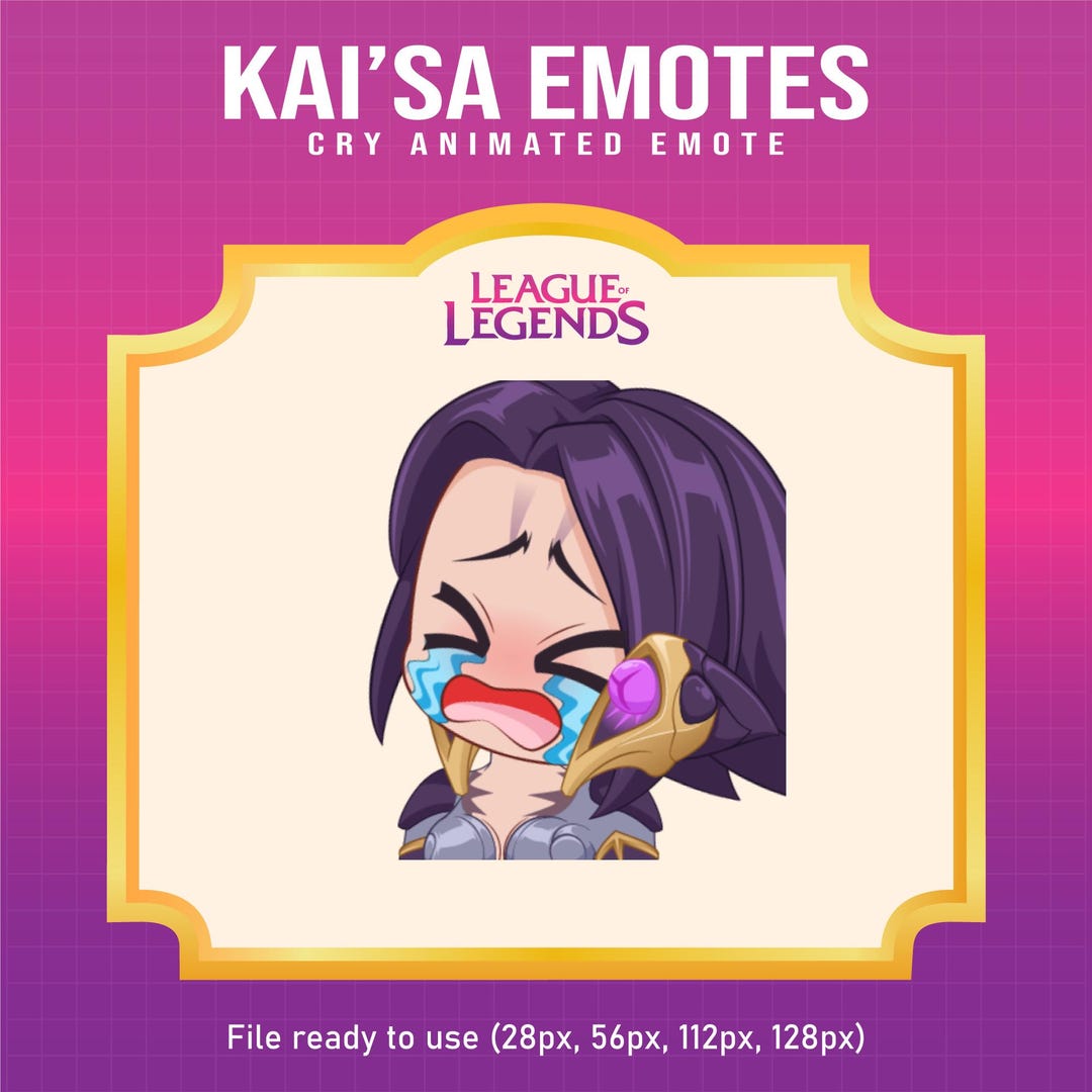 Kai'sa League of Legends Cry Emote for Twitch | League of Legends ...