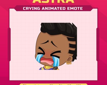 Astra Cry Animated Emote for Twitch | Valorant Emote (Digital Files)