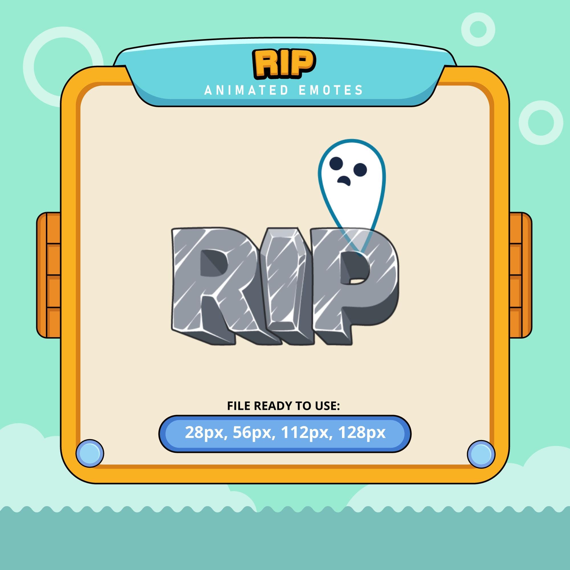 RIP Animated Emotes | Twitch Emotes | Kick Emotes | Emoji Discord - Etsy