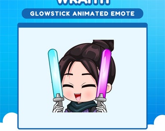 Wraith Apex Legends glow stick emote for twitch | Apex animated emotes