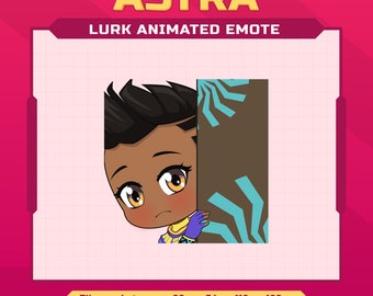 Astra Valorant Lurk animated emote for twitch | twitch animated emote