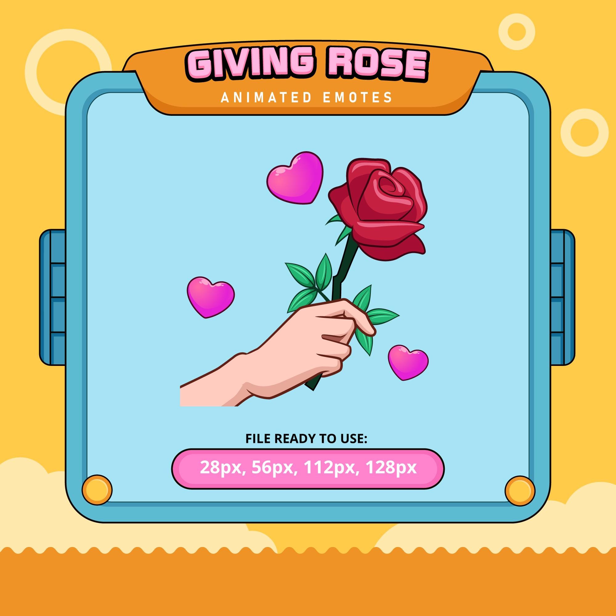 Giving Rose animated emotes | twitch emotes | kick emotes | emoji discord