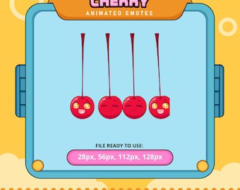 Cherry Animated Emotes | Twitch, Kick, Discord (Digital Download)